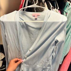 Lilly Pulitzer Light Blue Pearl Sweater